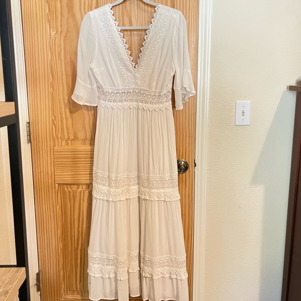 White Boho Dress